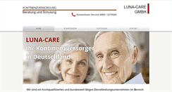 Desktop Screenshot of luna-care.de