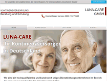 Tablet Screenshot of luna-care.de